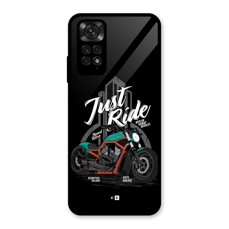 Just Ride Speed Glass Back Case for Redmi Note 11S