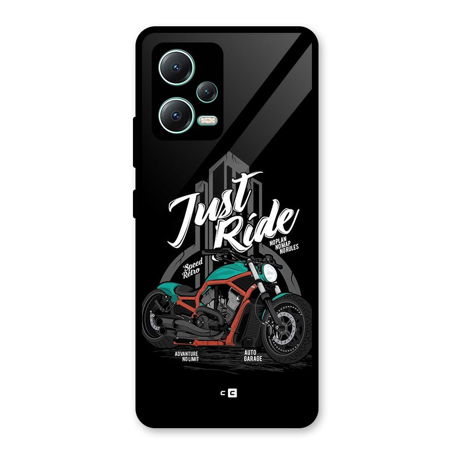 Just Ride Speed Glass Back Case for Redmi Note 12 5G