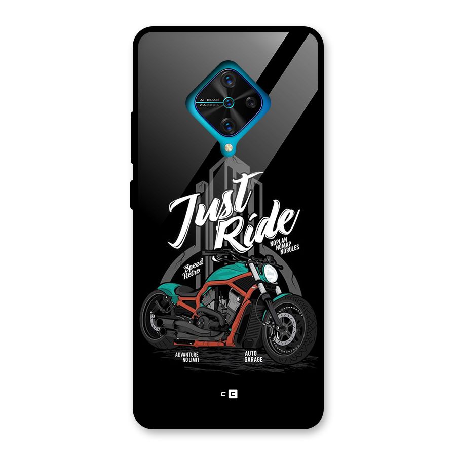 Just Ride Speed Glass Back Case for Vivo S1 Pro