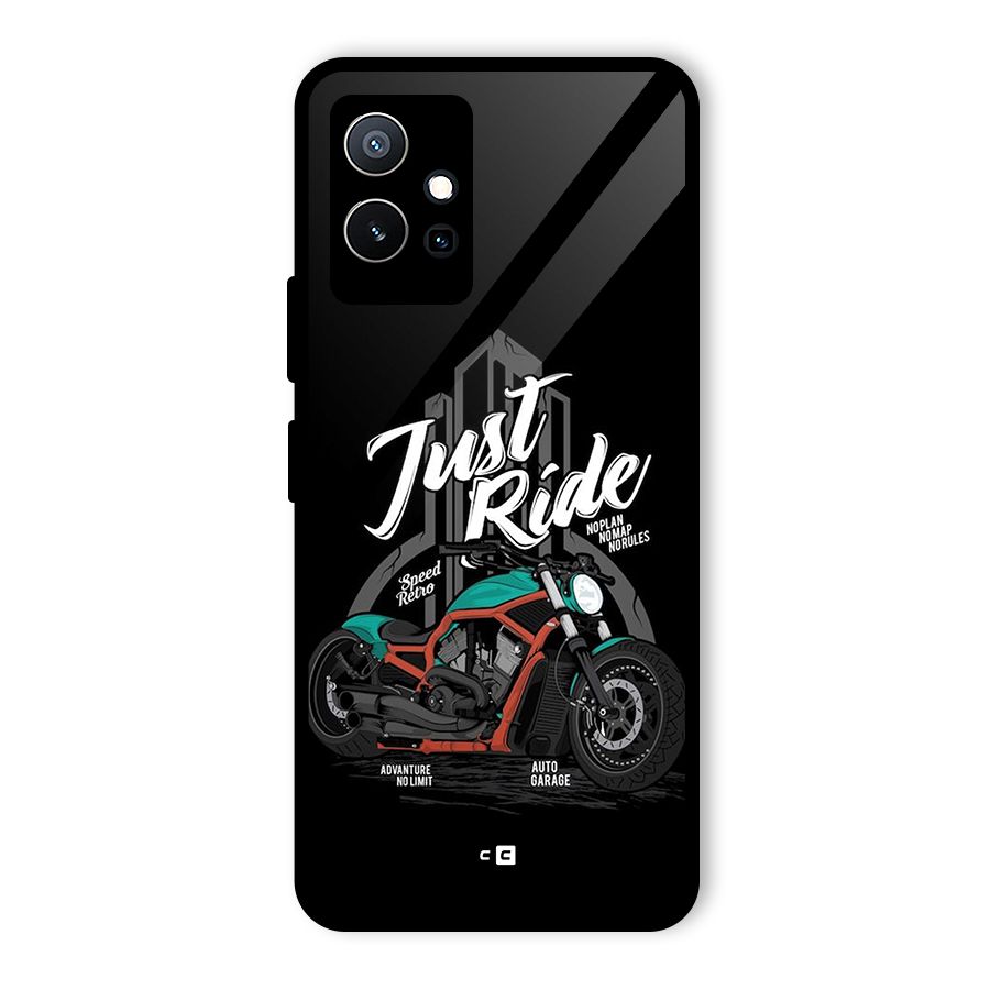 Just Ride Speed Glass Back Case for Vivo T1 5G