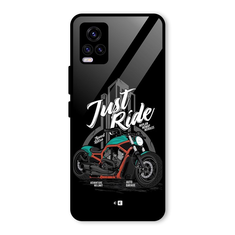Just Ride Speed Glass Back Case for Vivo V20 2021