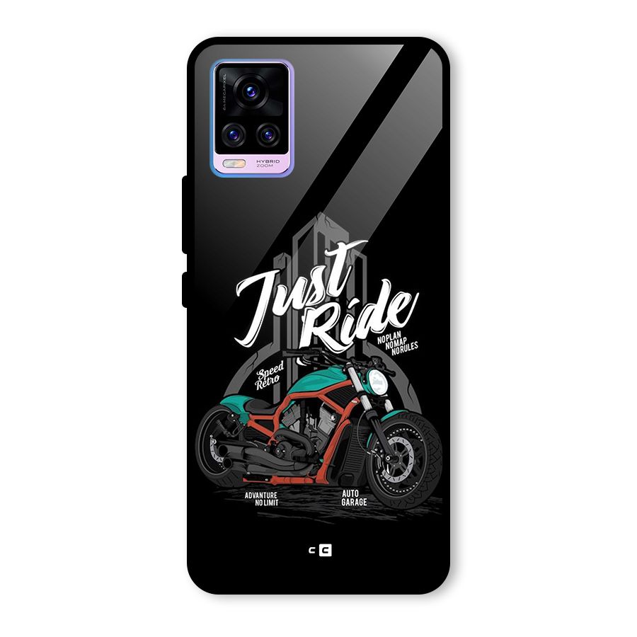 Just Ride Speed Glass Back Case for Vivo V20 Pro