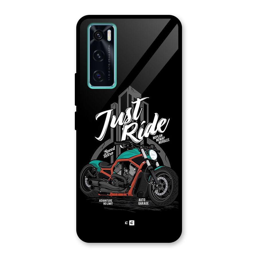 Just Ride Speed Glass Back Case for Vivo V20 SE