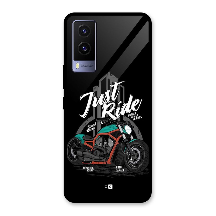 Just Ride Speed Glass Back Case for Vivo V21e 5G