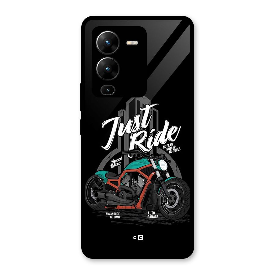 Just Ride Speed Glass Back Case for Vivo V25 Pro