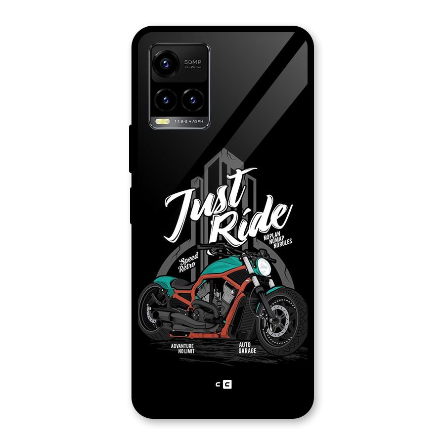 Just Ride Speed Glass Back Case for Vivo Y33s