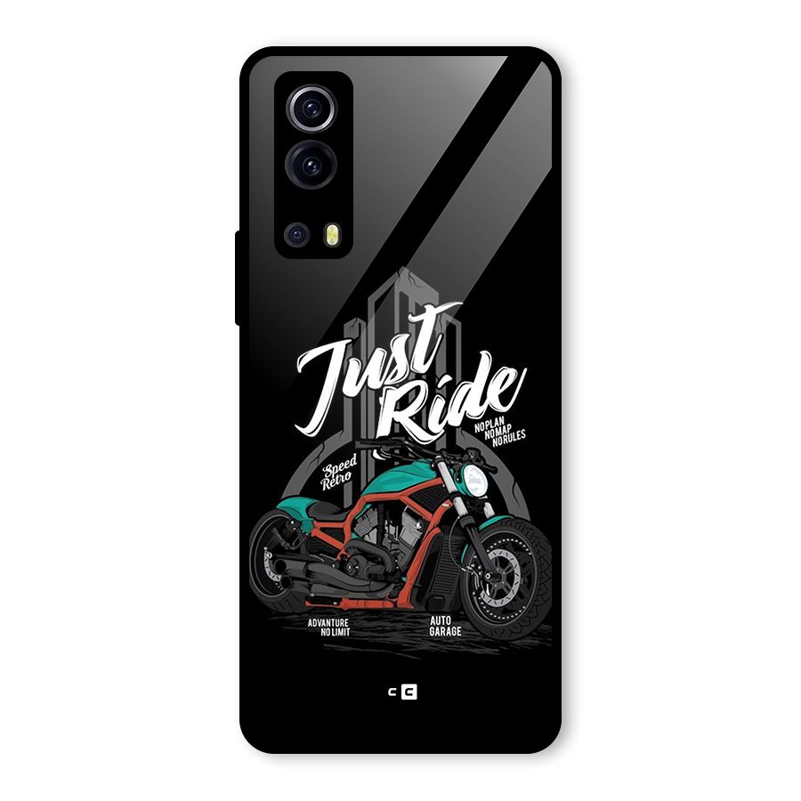Just Ride Speed Glass Back Case for Vivo iQOO Z3
