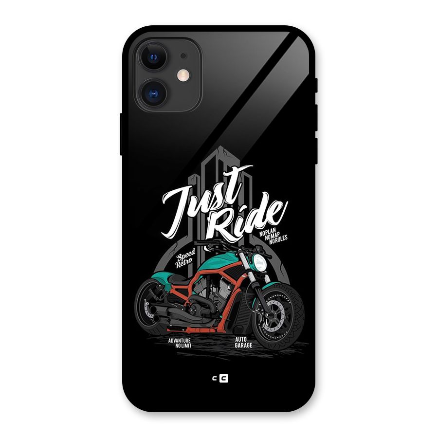 Just Ride Speed Glass Back Case for iPhone 11