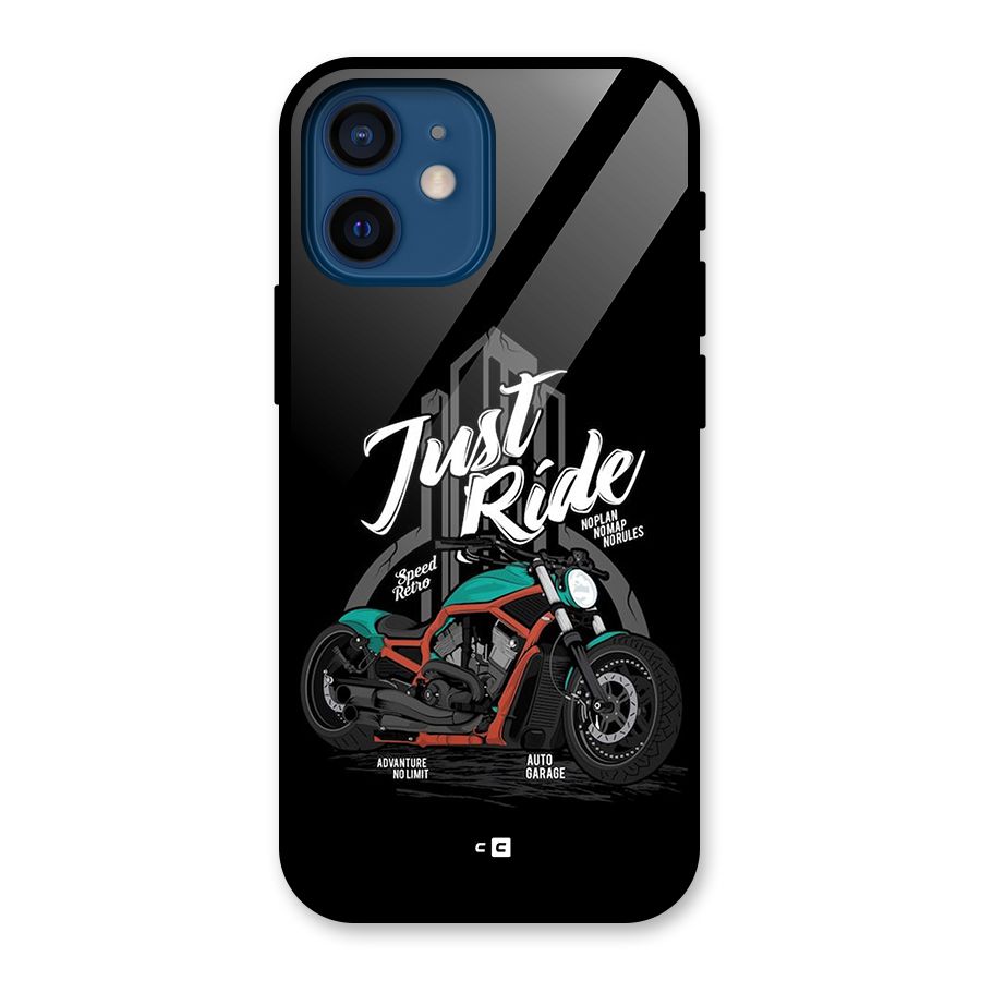 Just Ride Speed Glass Back Case for iPhone 12 Mini