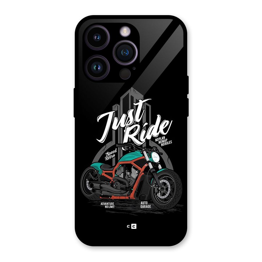 Just Ride Speed Glass Back Case for iPhone 14 Pro
