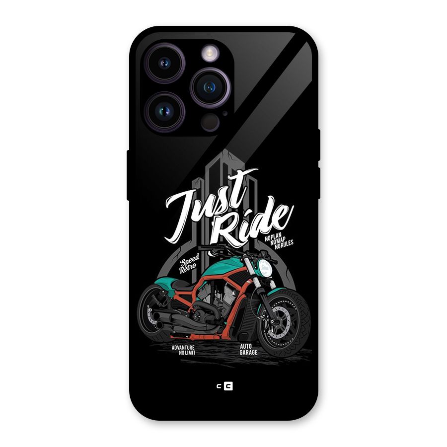 Just Ride Speed Glass Back Case for iPhone 14 Pro Max