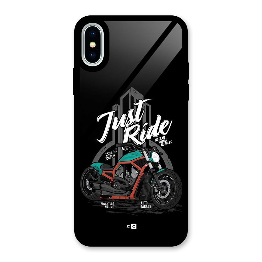 Just Ride Speed Glass Back Case for iPhone XS
