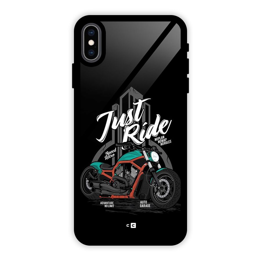 Just Ride Speed Glass Back Case for iPhone XS Max