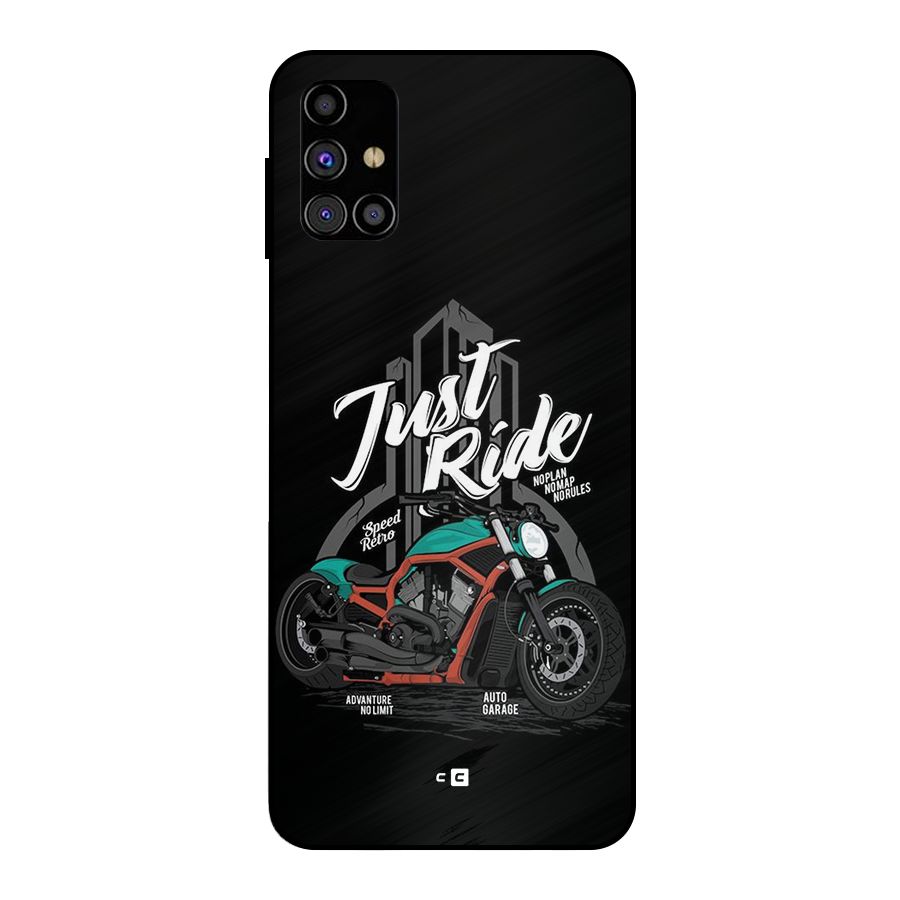 Just Ride Speed Metal Back Case for Galaxy M31s