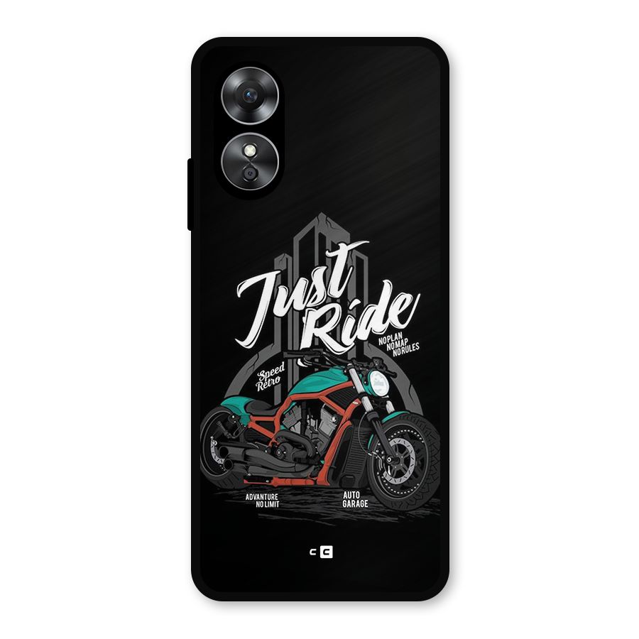 Just Ride Speed Metal Back Case for Oppo A17