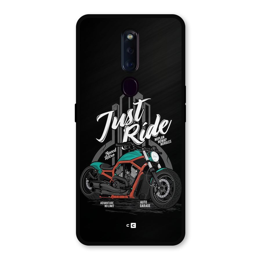 Just Ride Speed Metal Back Case for Oppo F11 Pro