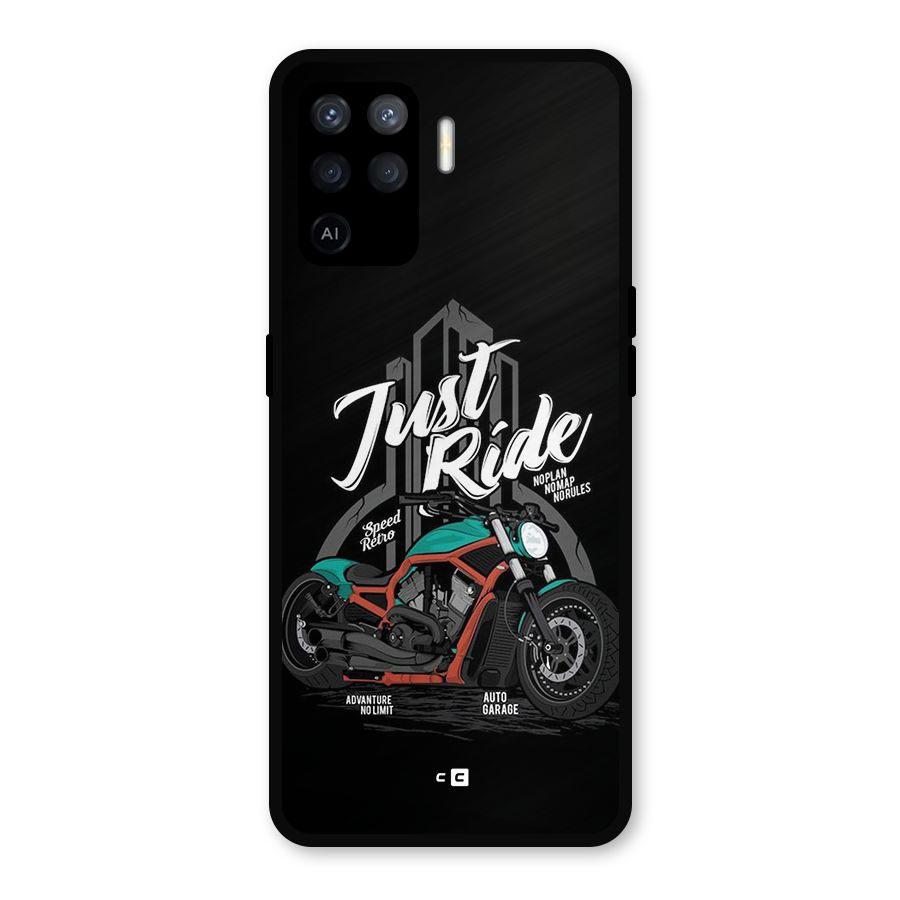 Just Ride Speed Metal Back Case for Oppo F19 Pro