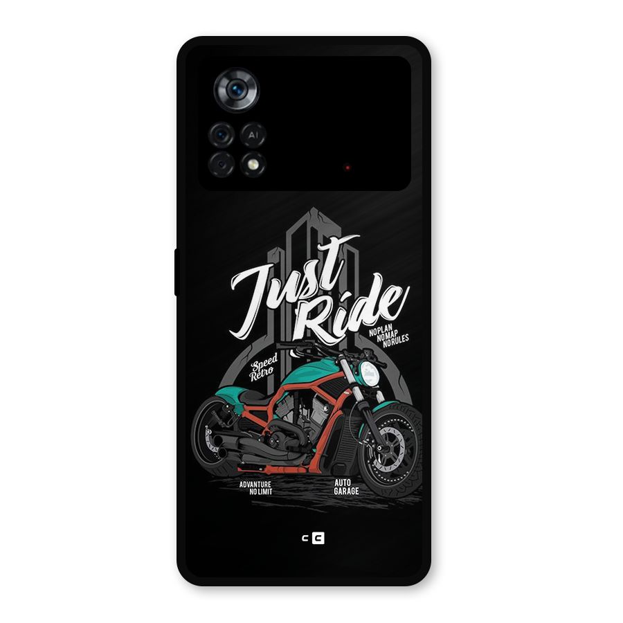 Just Ride Speed Metal Back Case for Poco X4 Pro 5G