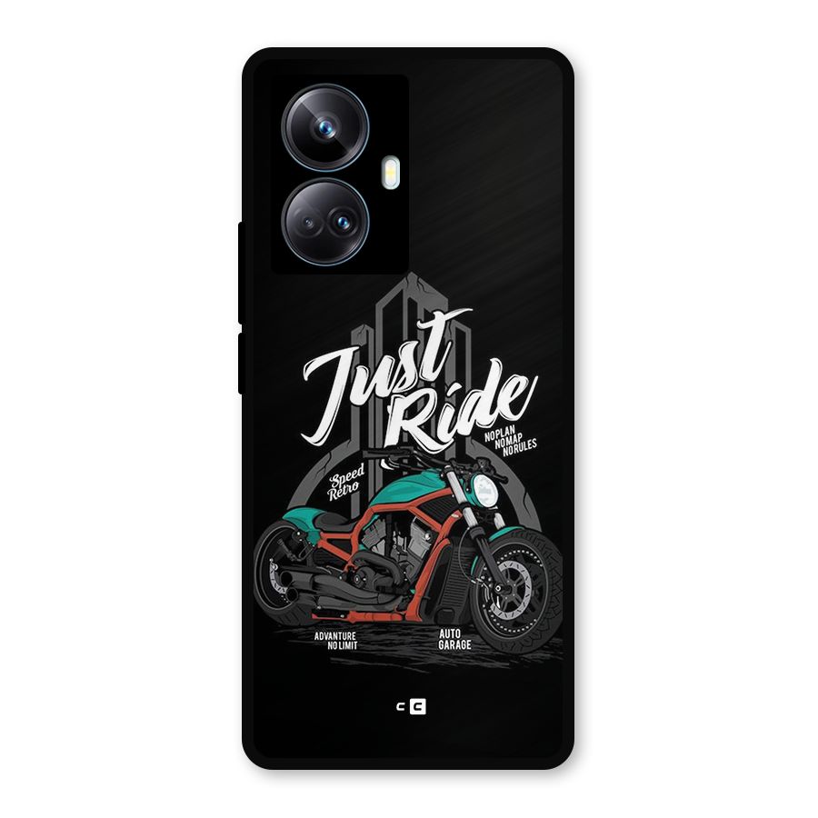 Just Ride Speed Metal Back Case for Realme 10 Pro Plus
