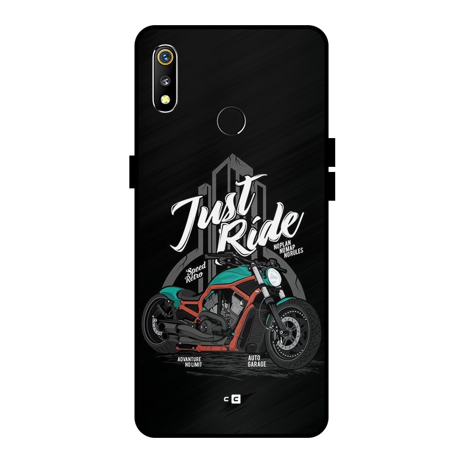Just Ride Speed Metal Back Case for Realme 3i