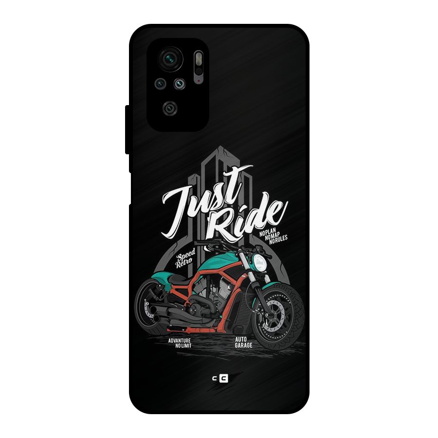 Just Ride Speed Metal Back Case for Redmi Note 10S