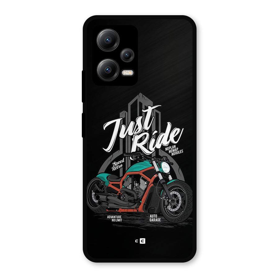 Just Ride Speed Metal Back Case for Redmi Note 12 5G