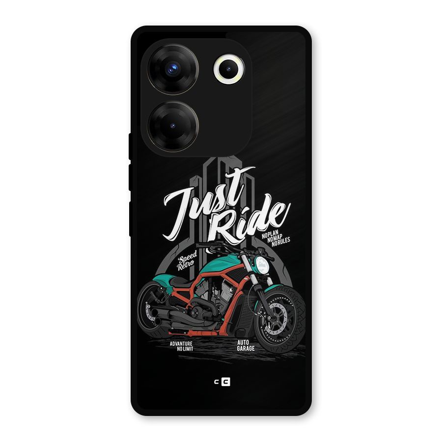 Just Ride Speed Metal Back Case for Tecno Camon 20 Pro