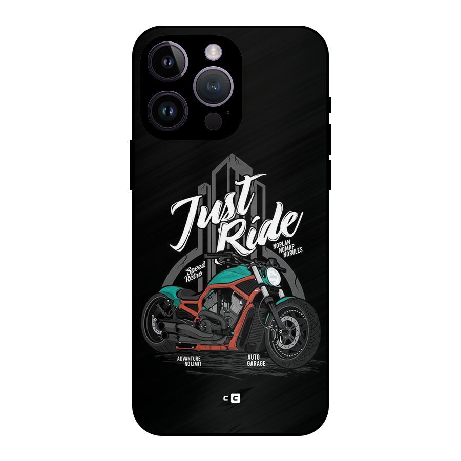 Just Ride Speed Metal Back Case for iPhone 14 Pro Max