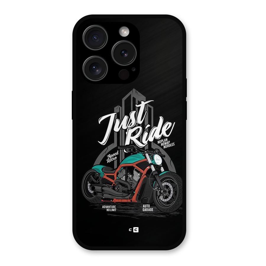Just Ride Speed Metal Back Case for iPhone 15 Pro