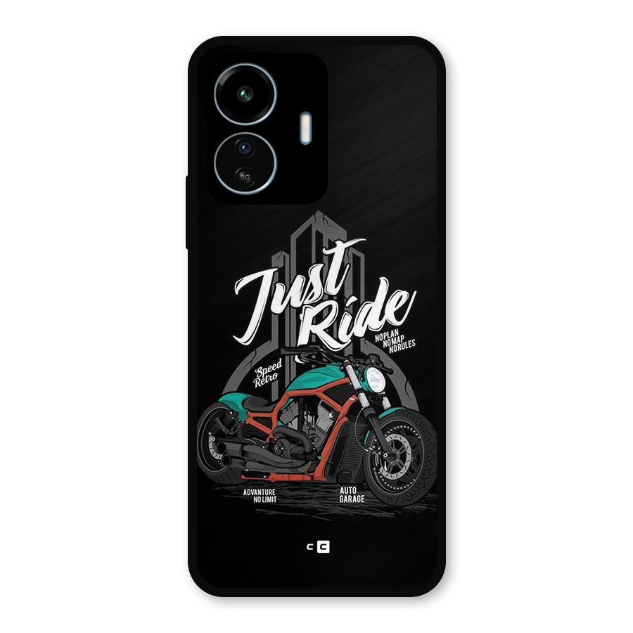 Just Ride Speed Metal Back Case for vivo iQOO Z6 Lite 5G