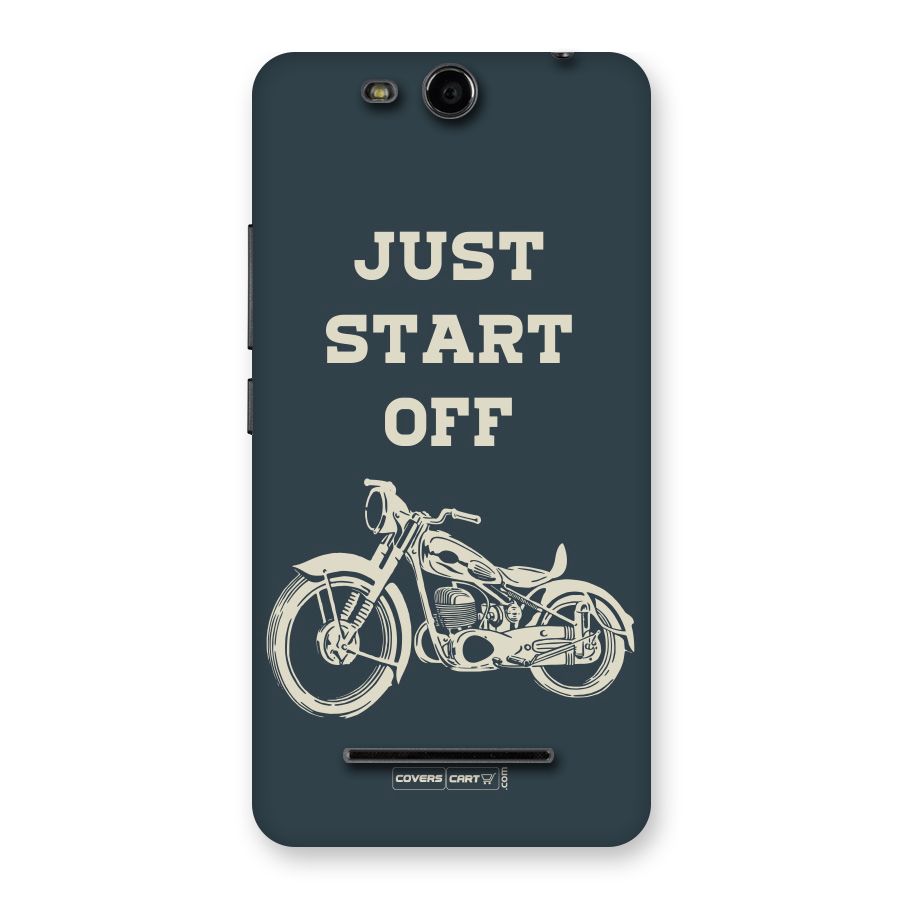 Just Start Off Back Case for Micromax Canvas Juice 3 Q392