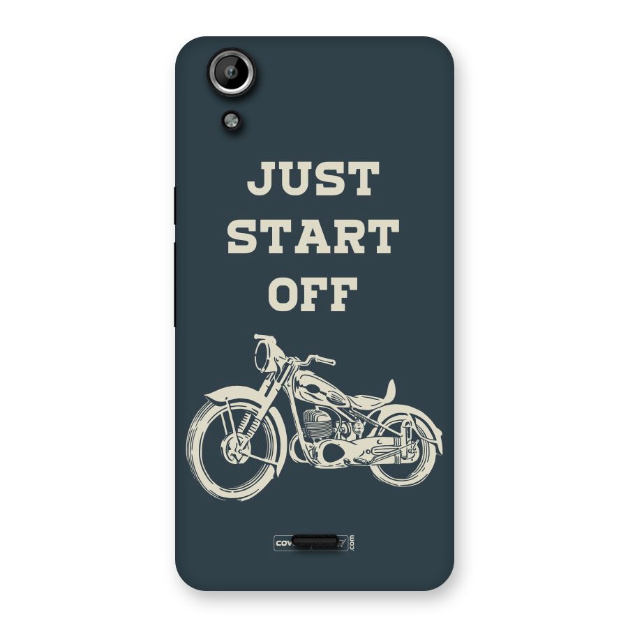 Just Start Off Back Case for Micromax Canvas Selfie Lens Q345