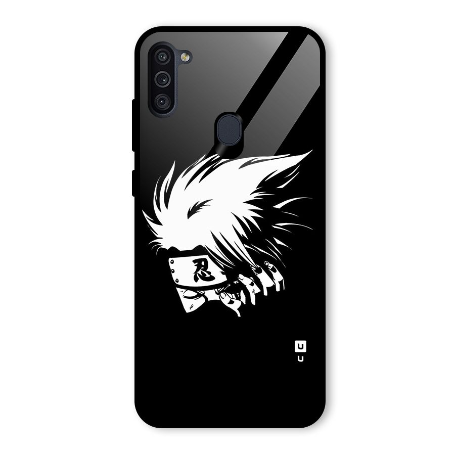 Kakashi Hatake Black Glass Back Case for Galaxy M11
