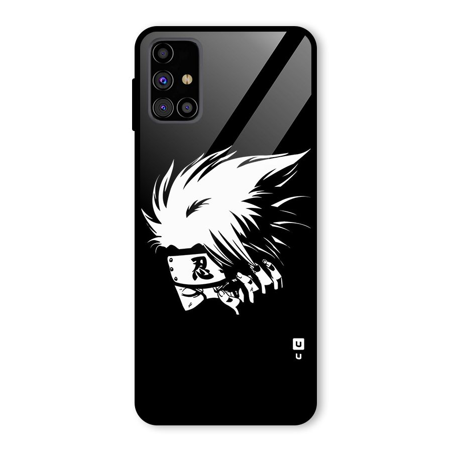 Kakashi Hatake Black Glass Back Case for Galaxy M31s
