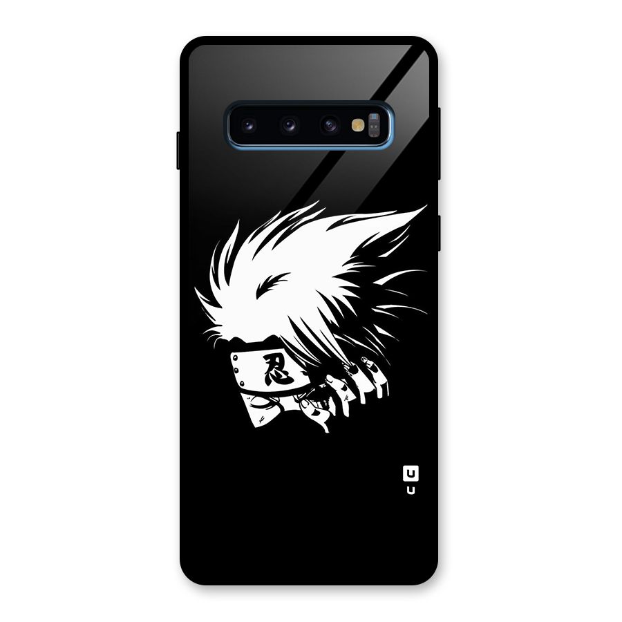 Kakashi Hatake Black Glass Back Case for Galaxy S10