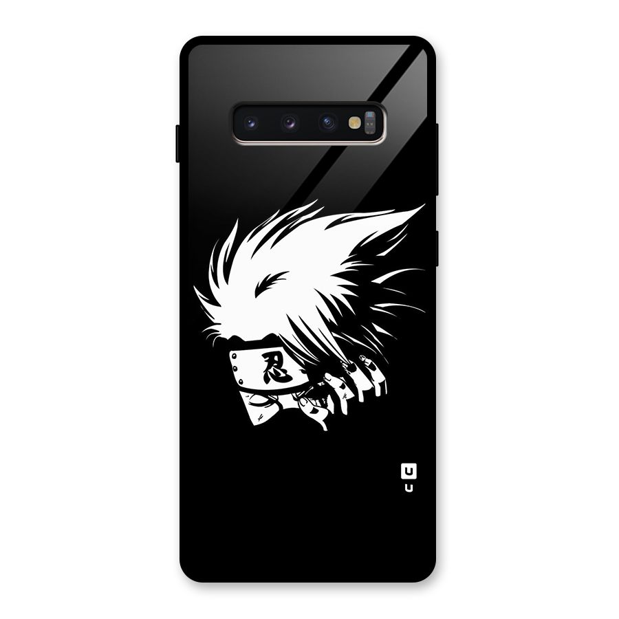 Kakashi Hatake Black Glass Back Case for Galaxy S10 Plus
