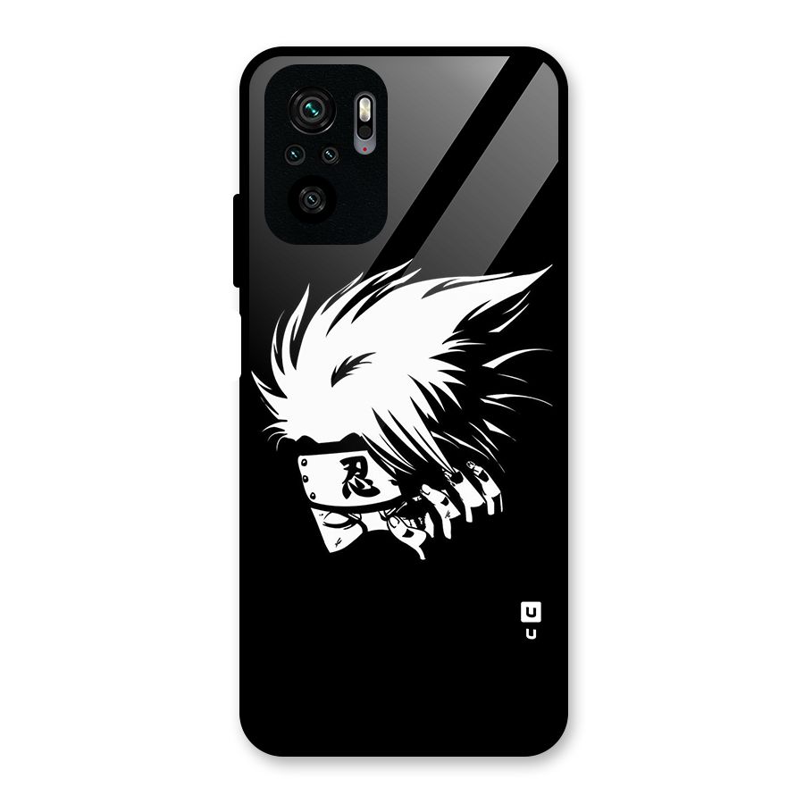 Kakashi Hatake Black Glass Back Case for Redmi Note 10