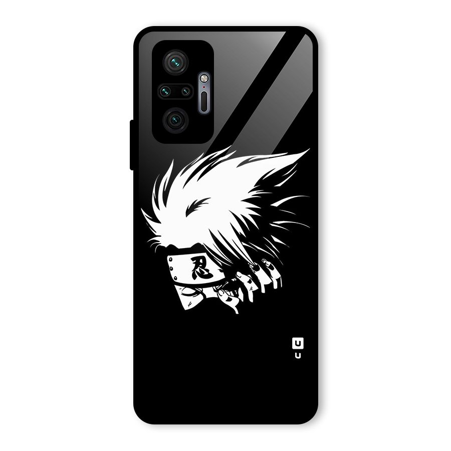 Kakashi Hatake Black Glass Back Case for Redmi Note 10 Pro Max