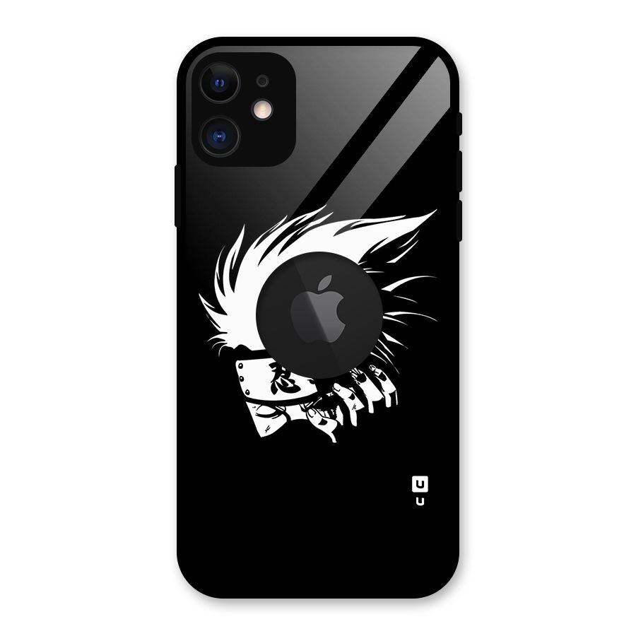 Kakashi Hatake Black Glass Back Case for iPhone 11 Logo Cut