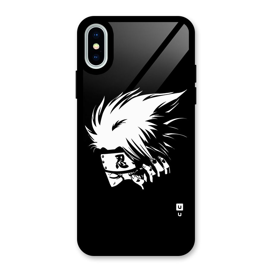 Kakashi Hatake Black Glass Back Case for iPhone X
