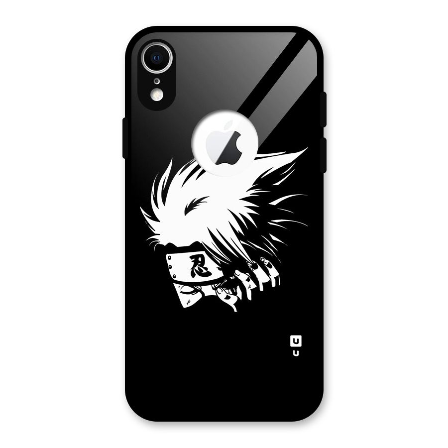 Kakashi Hatake Black Glass Back Case for iPhone XR Logo Cut