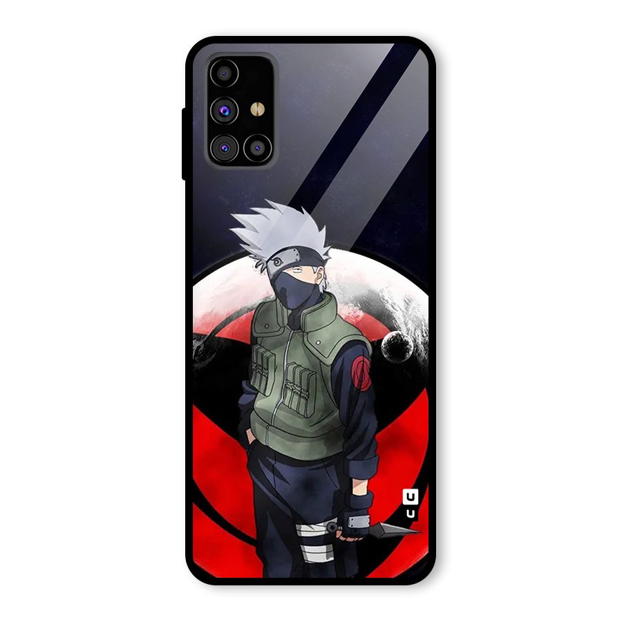 Kakashi Hatake Knife Glass Back Case for Galaxy M31s