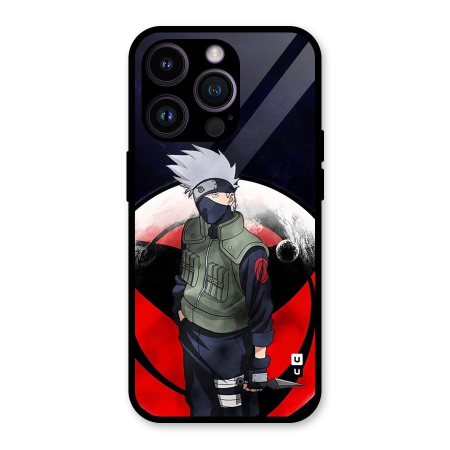 Kakashi Hatake Knife Glass Back Case for iPhone 14 Pro