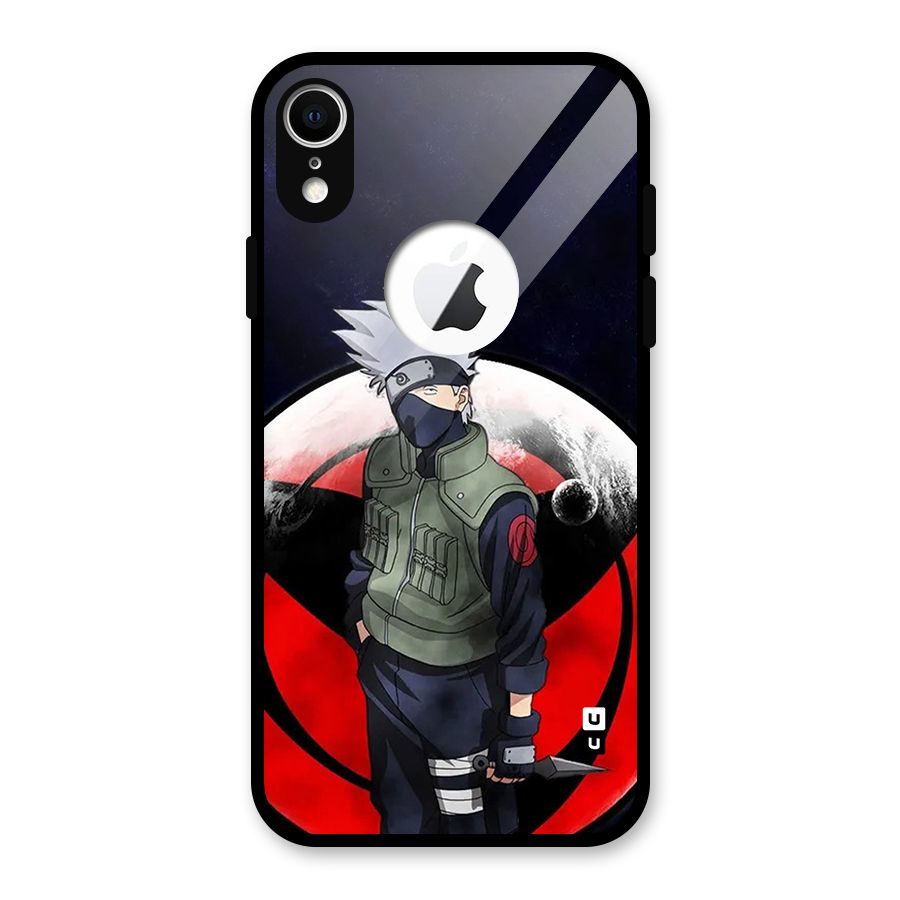 Kakashi Hatake Knife Glass Back Case for iPhone XR Logo Cut