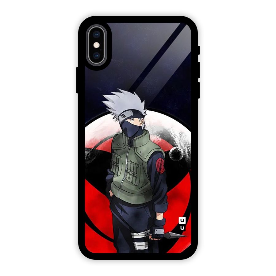 Kakashi Hatake Knife Glass Back Case for iPhone XS Max