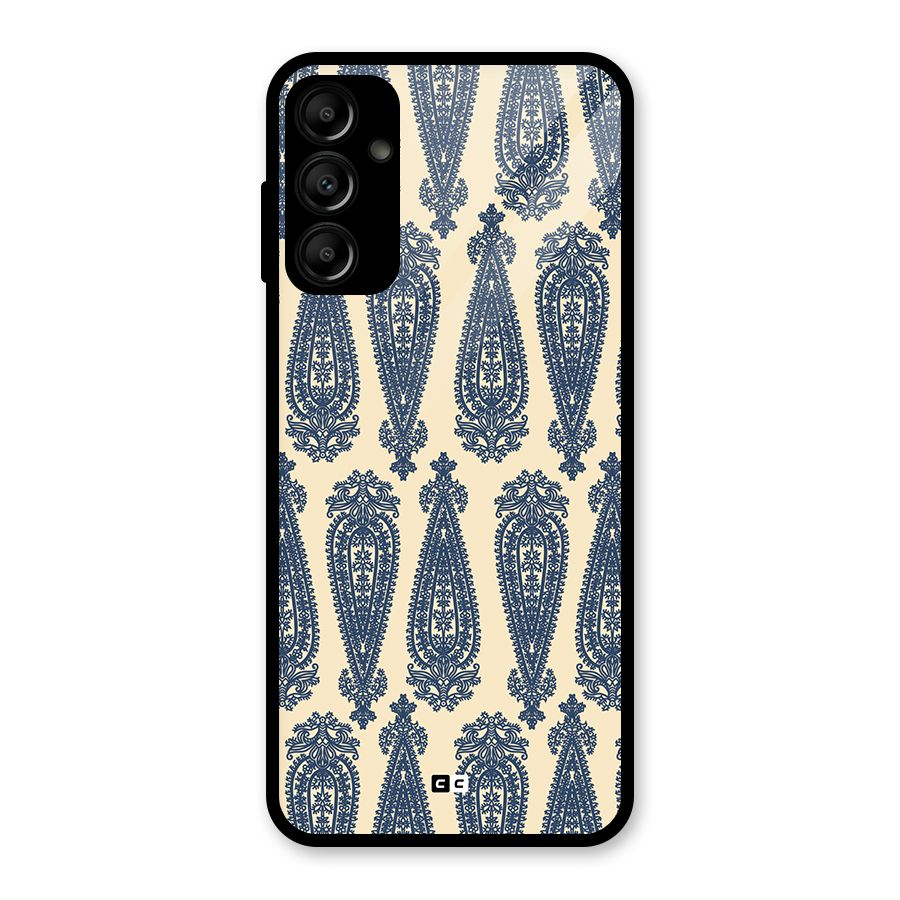 Kalamkari Design Glass Back Case for Galaxy A14 5G