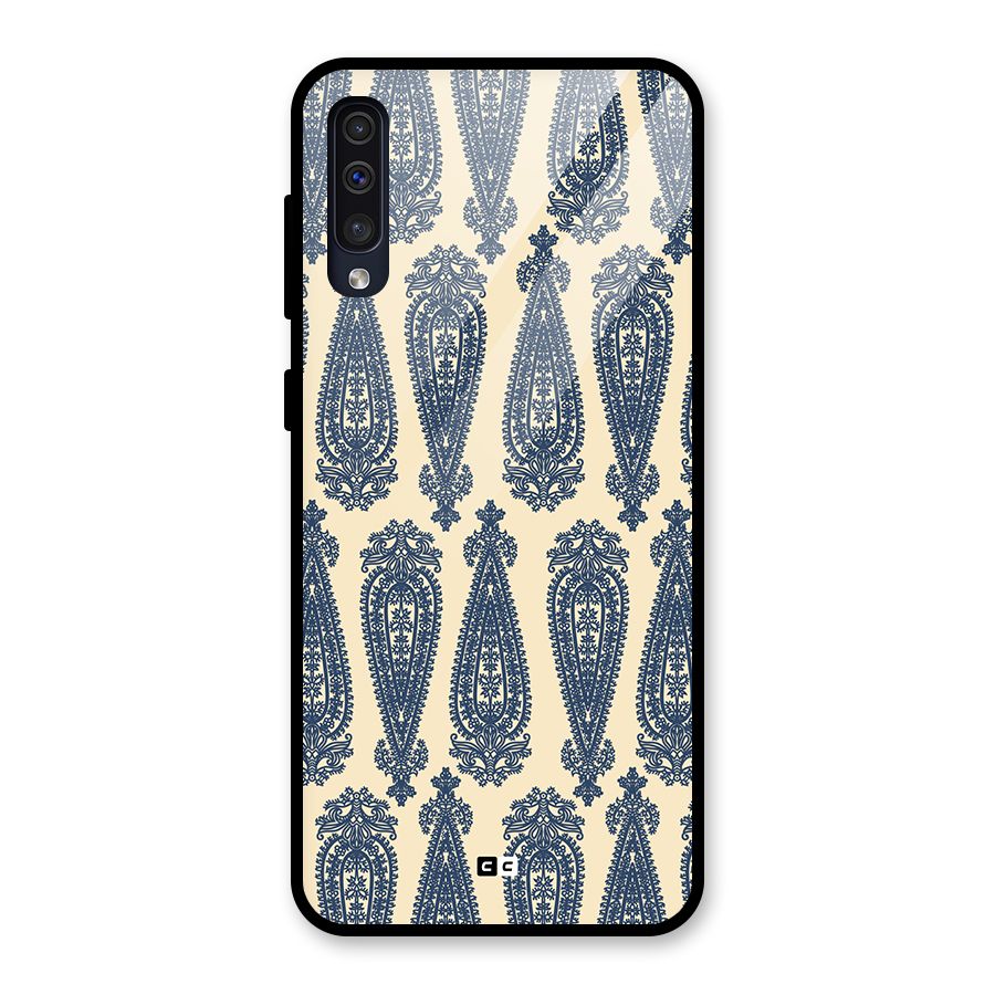 Kalamkari Design Glass Back Case for Galaxy A50