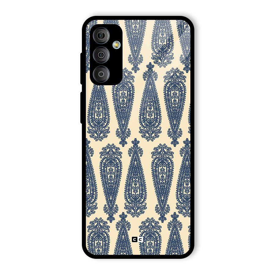 Kalamkari Design Glass Back Case for Galaxy F23