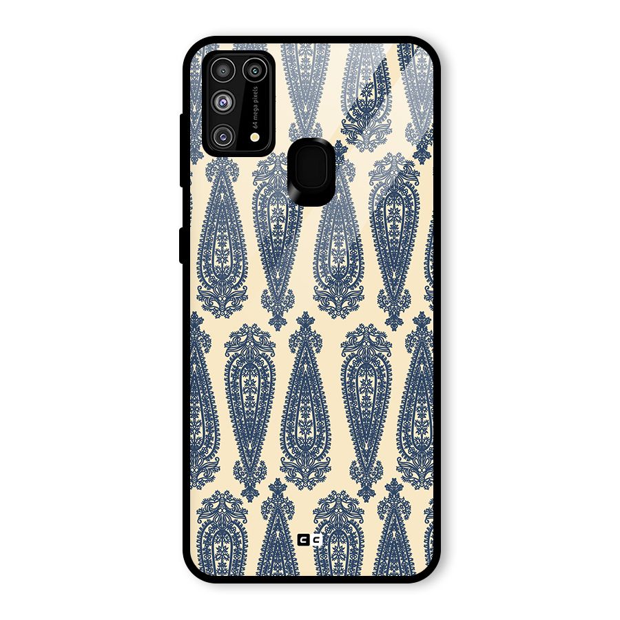 Kalamkari Design Glass Back Case for Galaxy F41