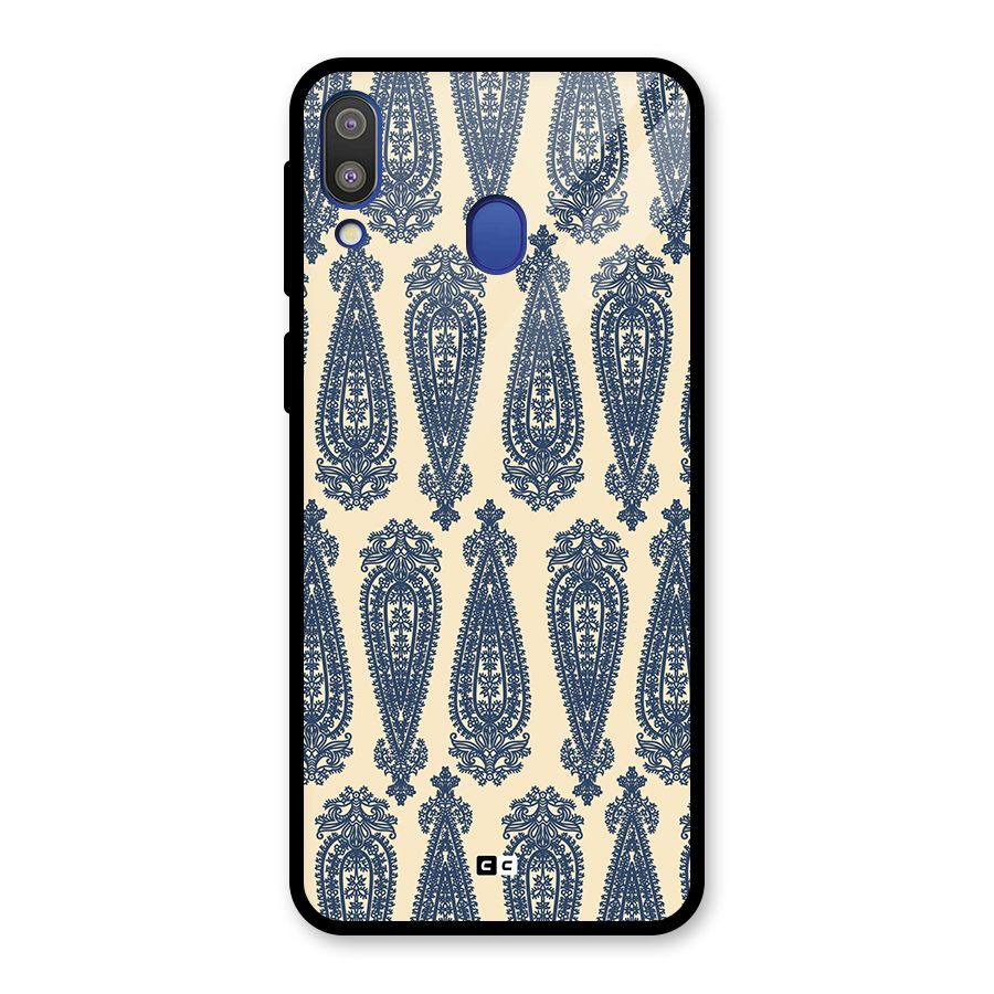 Kalamkari Design Glass Back Case for Galaxy M20
